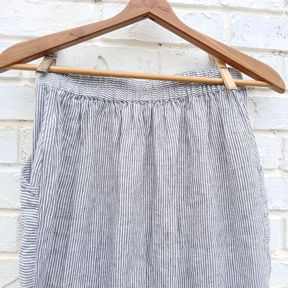 St. Tropez Linen Stripe Skirt Size Small - Picture 6 of 7